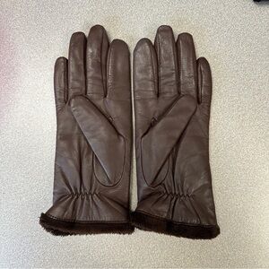 Charter Club Chocolate Leather Gloves
